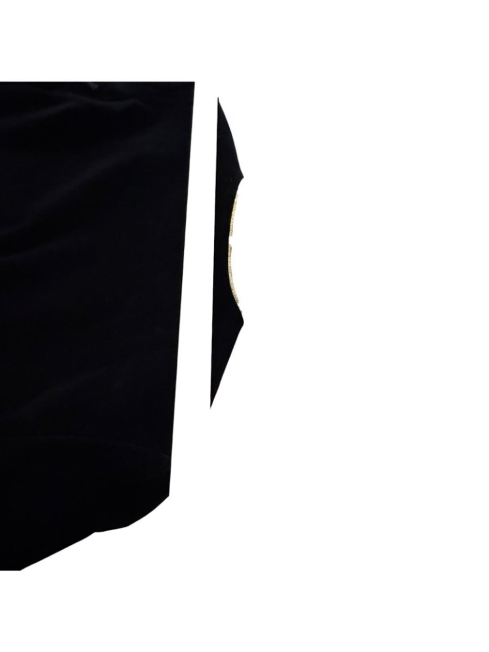 Black Velvet Bolero Jacket Women's Size 14 Gold Piping Lined Buttons Vintage 90s - Picture 12 of 15